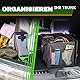 ELAORY Kofferraum Organizer - Zusammenklappbar, Automotive Kofferraumtasche die Lagerung mit Verstellbaren Riemen -Auto Zubehör Innenraum (Gray1)