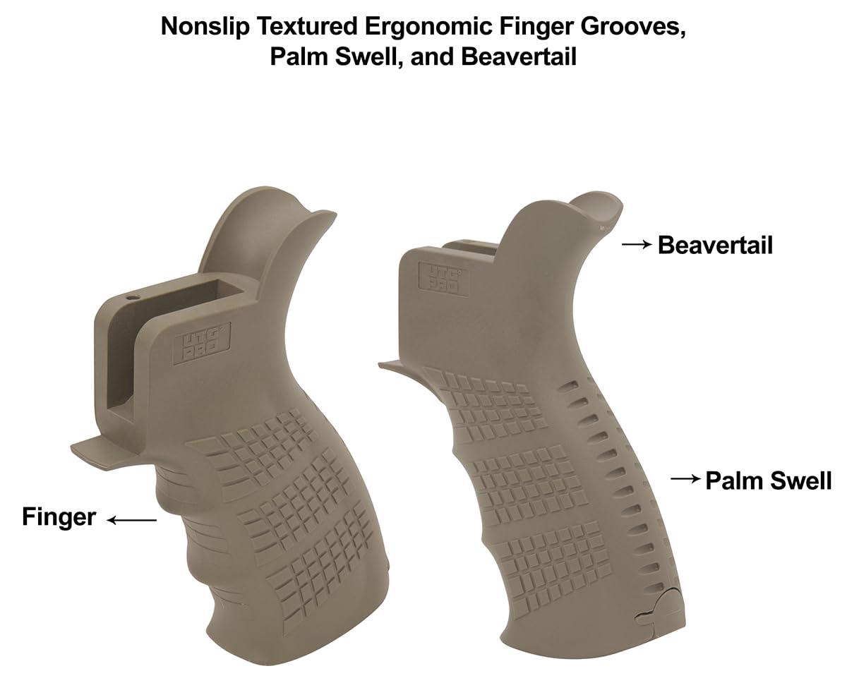 UTG PRO® AR15 Ambidextrous Pistol Grip, FDE