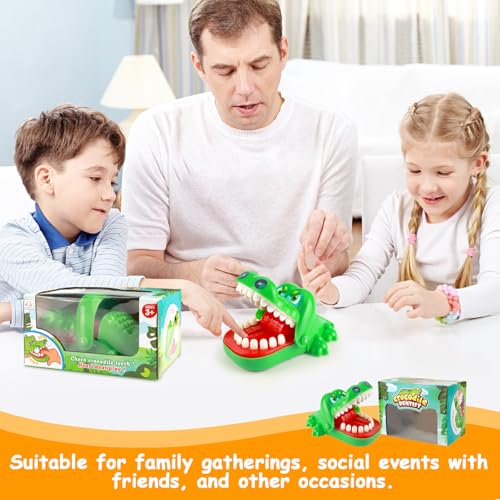JSMTKJ Krokodil Spiel, Croco Doc Spiel, Krokodil Zähne Spielzeug Spiel, Beißt Nach Dem Zufallsprinzip für Kinder, Familienspiel, Partyspiel