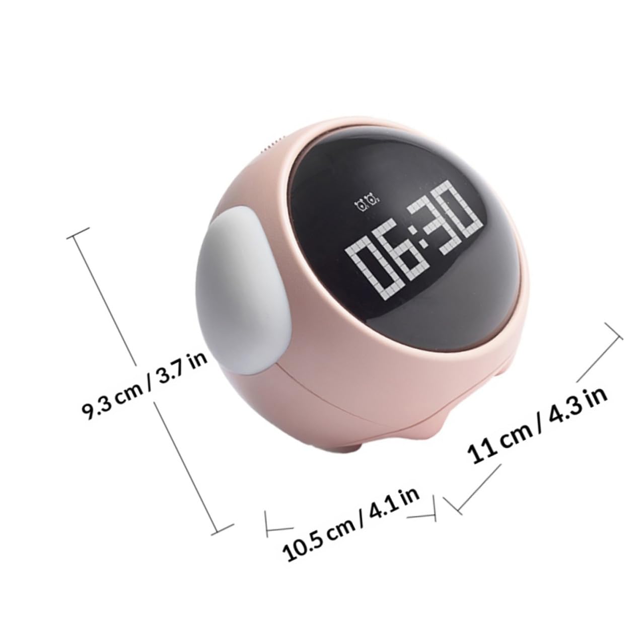 Réveil LED Numérique à Expressions, Lampe de Chevet Lumineuse Rose, Réveil Garçon et Filles 5 Alarmes, Fonction Snooze et Veilleuse Tactile, Horloge Numérique Rechargeable Chambre