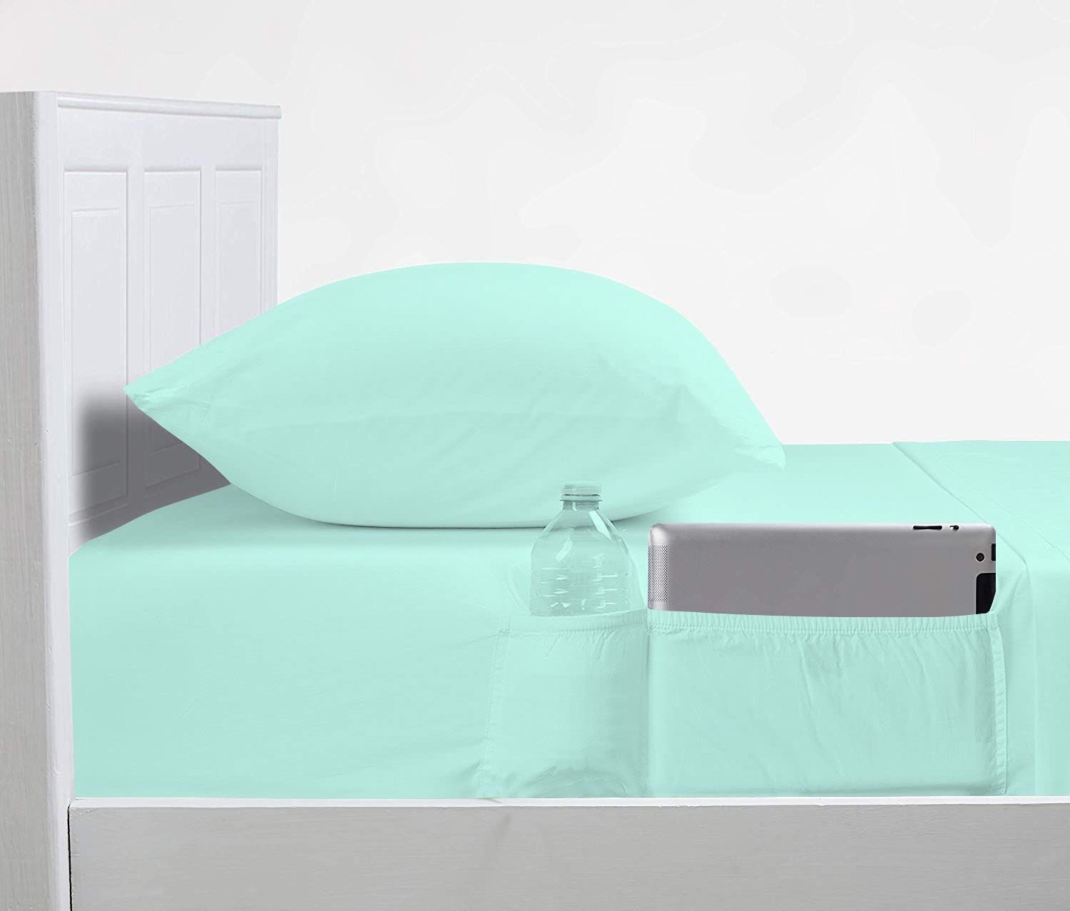 100 Egyptian Cotton 1000 Tc 4-Pc Bedding Sheet Set 8 Inch Deep Pockets Sheet Pillowcase Set Fitted Bed
