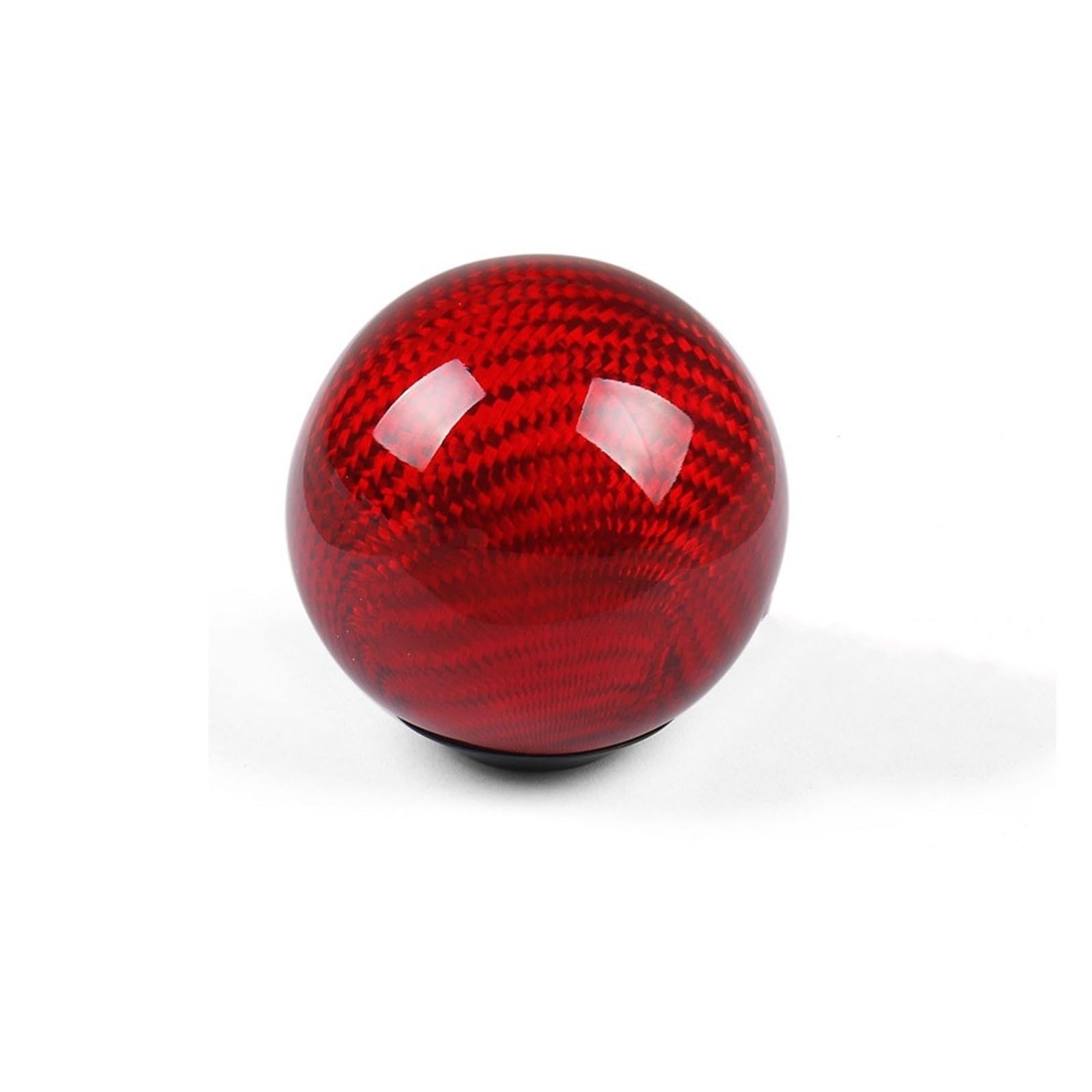 WYLWSHA Shift Gear Knob Cover Carbon Fiber Gear Shift Knob Manual Transmission Shifter Lever Round Ball Shape Handle(Ball Shape red)