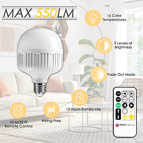 Adust Battery Operated Wall Sconce Set Of Two Remote Control Dimmable Rechargeable Led Light Bulb, 3 Color Temps Led, No Drilling Needed For Bedroom Living Room (Golden Rose, Normal) #TOP1