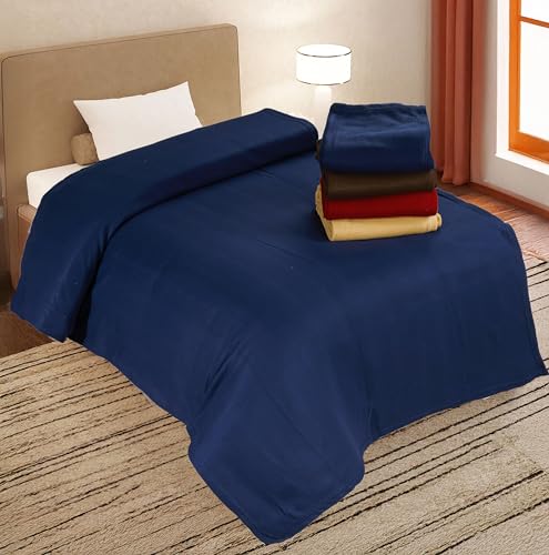 Image of CHANDRAVATI Stylish Polar Fleece Single Bed AC Fleece Wool Blanket - 58x88 Inch || Skin Friendly || Plain || (20)