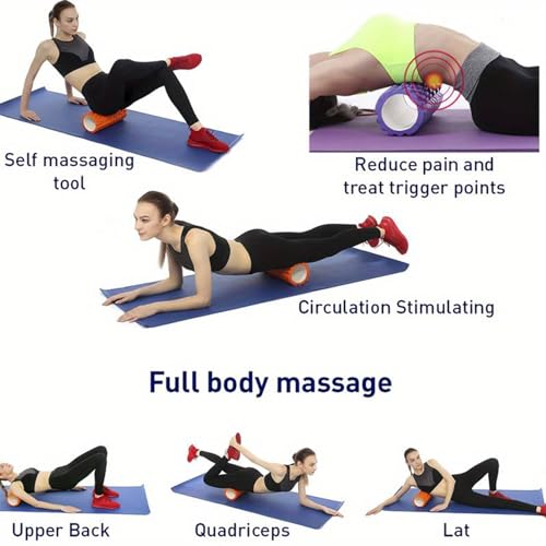 Foam Rollers for Muscles, Ack, Legs & Arms, Back Roller for Back Pain, Lightweight Massage Roller, Muscle Roller for Gym, Yoga Pilates - Image 6