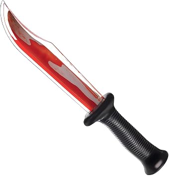 amscan Bleeding Nightmare Knife - 13", Black/Red - 1 Pc