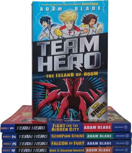 Kids Children Team Heroes 5 books Collection Set by Adam Blade Shadow Snakes Scorpion Strikes Hidden City Falcon of Fury Fire 9781408343517 9781408343555 Paperback – 1 Jan. 2022