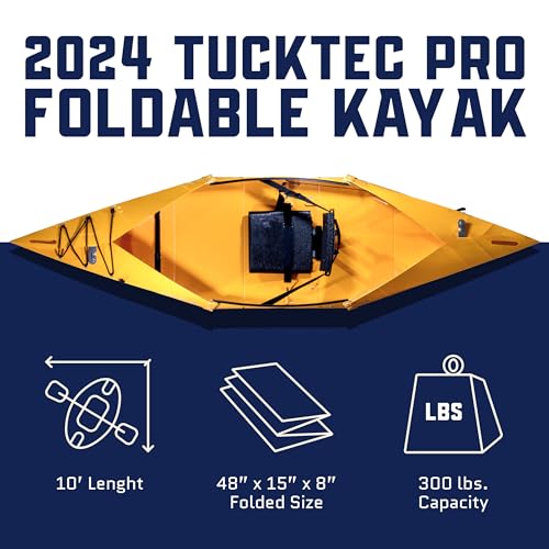 image for Tucktec 8' Jr. Foldable Kayak - 225 lb. Capacity, 2-Minute Set Up, Lig