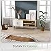 Novilla TV Stand for TV's up to 58 Inches, 53 Inches TV Console, TV Stands and Shelves Entertainment Center with Storage Cabinets & Open Shelf, White