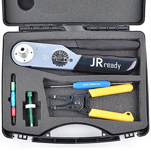 Up To 40% OFF JRready JRD-HDT-48(HDT-48-00)+DRK-RT1+G454+45-120 Ideal stripper tool KIT JST2109S crimp 12#, 16#, 20# solid contacts of DT, DTM, DTP, DTV, DRB, DRCP and STRIKE series connectors 12-22AWG