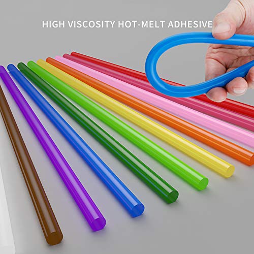 Hot Glue Sticks,90Pcs,15 Colors, Mini Glue Gun Sticks, Hot Melt Glue Adhesive Sticks For Glue Gun,0.28 X 3.9In,Hot Glue Adhesive Almost For All Materials For Kids Adults Diy Art Craft #TOP4