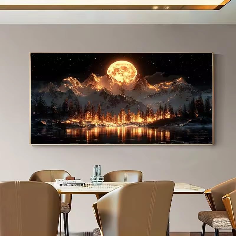 Impression Paysage de Montagne en Toile pour Décorer un Salon Moderne