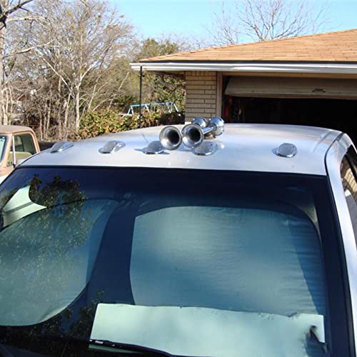 Seineca Electricity Train Horn Kit Loud 12V Universal Stainless Steel Dual Trumpet For Car Motorcycle Pickup Truck With Fixed Bracket And Horn Relay. #TOP1