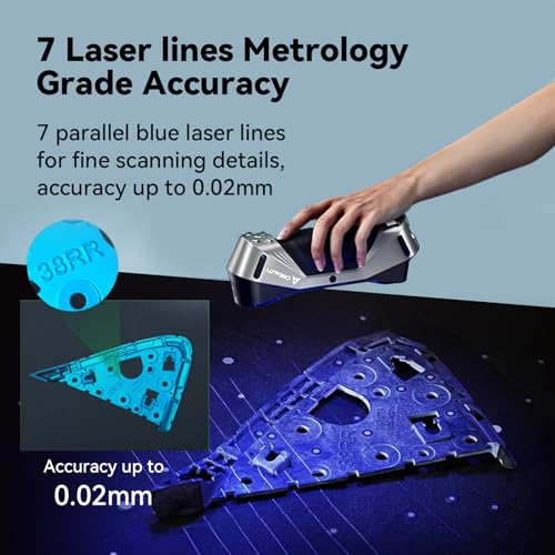 creality 3d scanner raptor scanner for 3d printing hybrid technology for versatile scanning high precision with 002mm anti-shake tracking 24-bit fast full-color scanning for windows macos