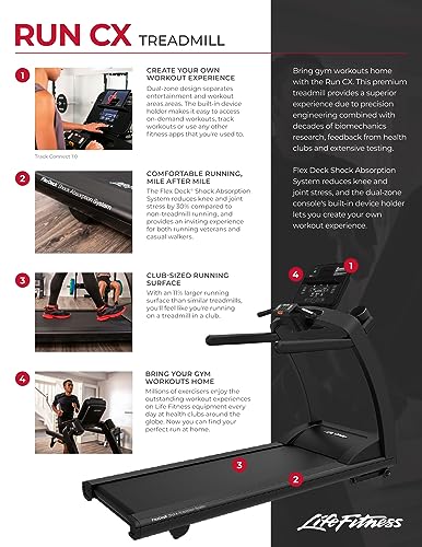 Image of Life Fitness Run CX Treadmill with Track 2.0 Console