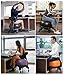 Office Desk Exercise Balance Ball Chair, Good Posture Yoga Ball Chair with Ergonomic Support, Comfort & Stability Ball Seat Rolling Stool for All(Black)