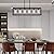 XILICON Dining Rooms Black Chandeliers,Kitchen Island Farmhouse Lighting Fixture Industrial Rustic Ceiling Hanging 6 Light Modern Pendant Light with Glass Shade