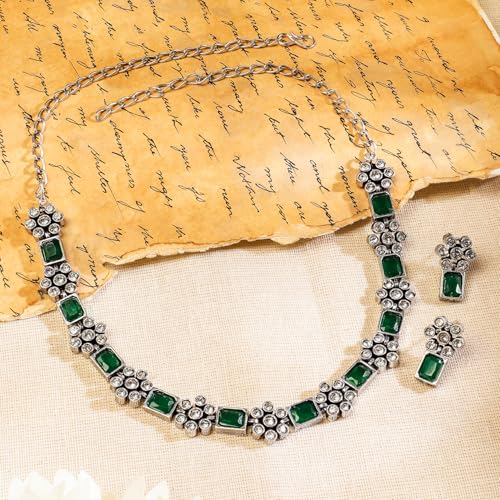 Image of Rubans Oxidised Necklace Set Jewellery Gift for Women & Girls