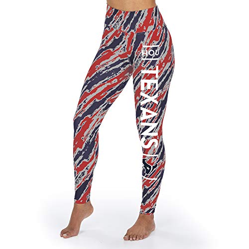 Zubaz NFL Women's Diagonal Streak Leggings, Houston Texans, XX-Large