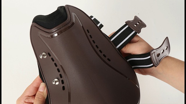 Stivali Protettivi Per Gambe Di Cavallo - Set Di 4 Ghette In PU Con Fodera In Neoprene, Taglia M Nero