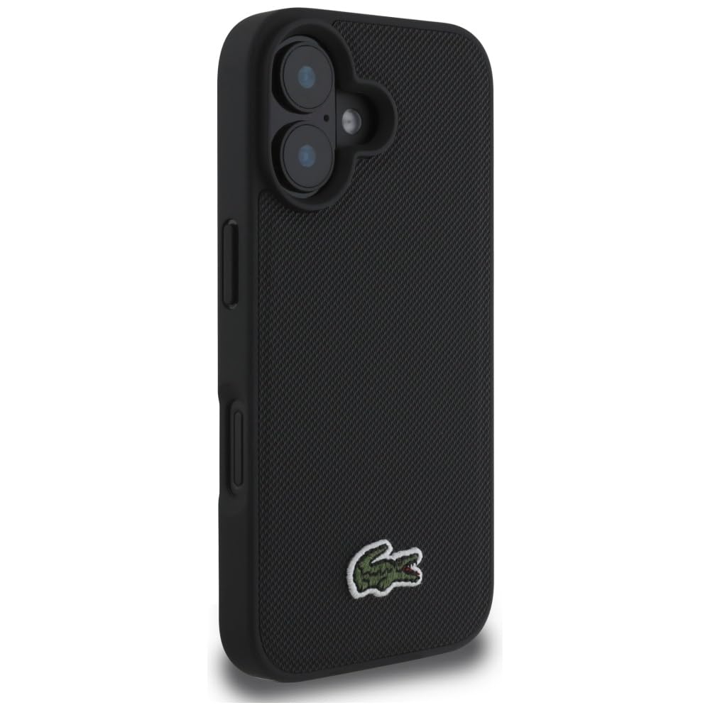 CG MOBILE Lacoste Iconic Petit Pique Crossbody Coque pour iPhone 16 compatible avec MagSafe (noir)