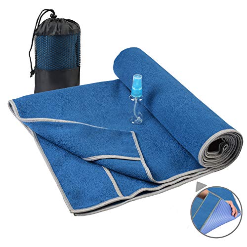 image for iLoLux 2pcs Non Slip Hot Yoga Towel with Microfiber Super Absorbent,Co