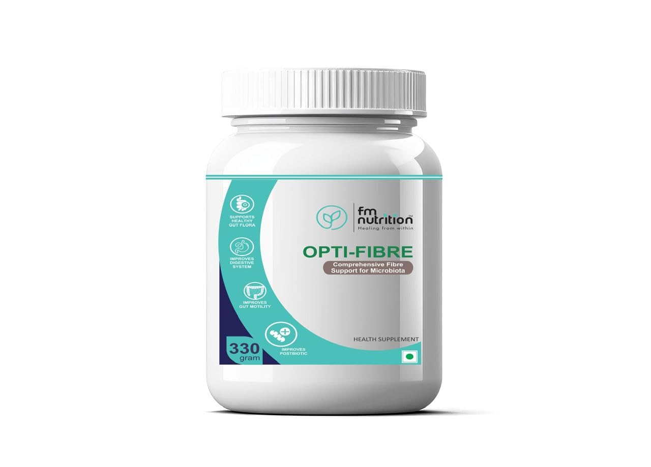 - Opti-Fibre Powder 330 g – Comprehensive Digestive & Gut Health Support Vegan Prebiotic Fibre