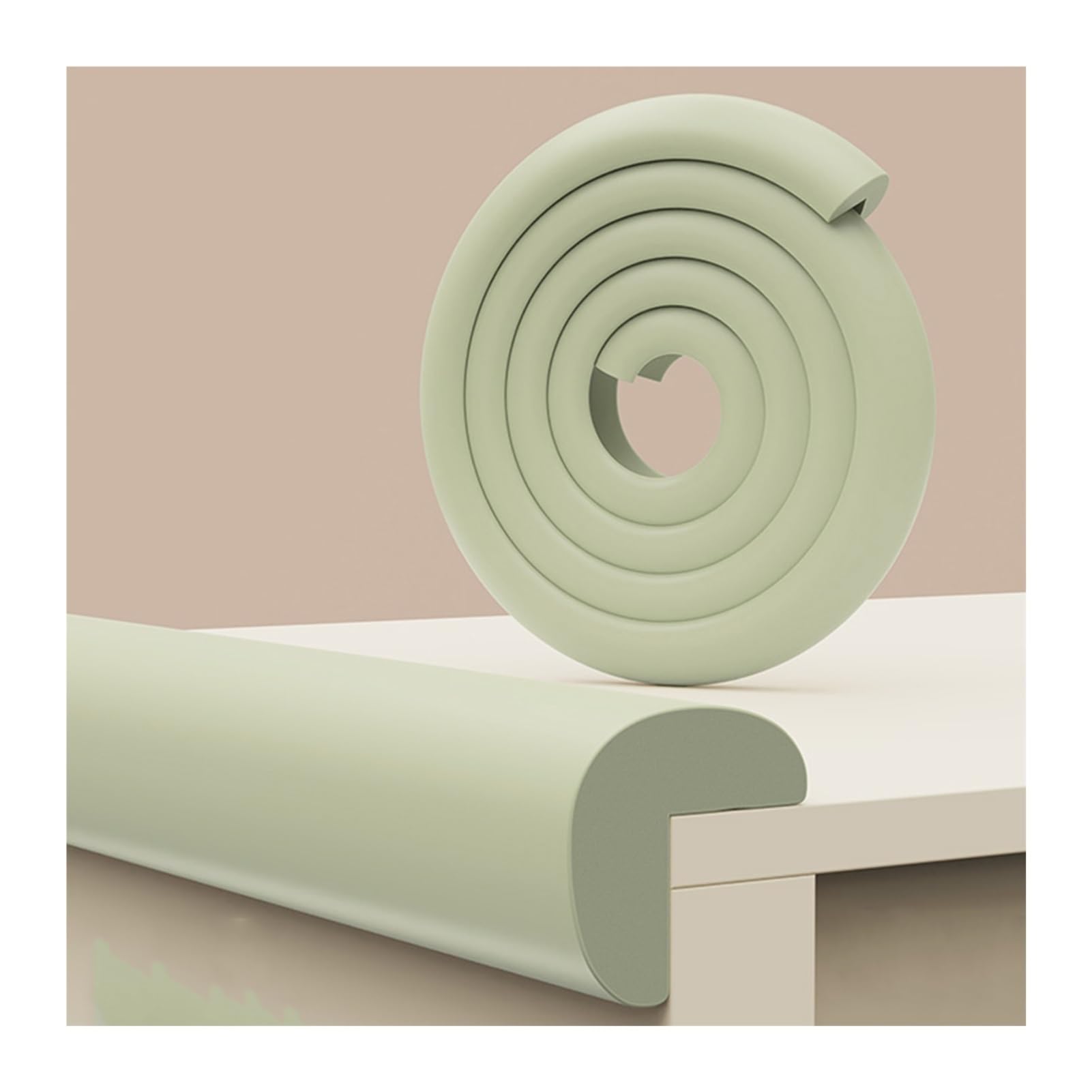 Protector de borde de pared de espuma, parachoques de seguridad en forma de L para muebles, oficina en casa, cocina, mesa de centro, armarios, sillas, protectores autoadhesivos (gris, longitud: 2 m)