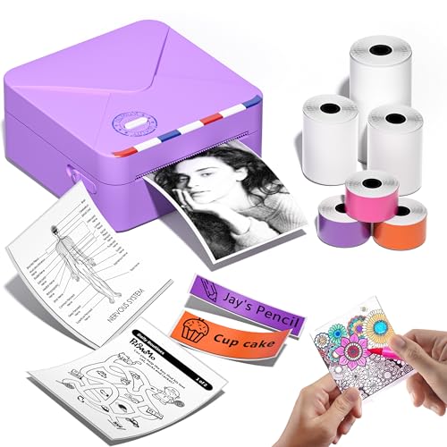 Phomemo M02S Handy Fotodrucker Tragbarer Bluetooth-Drucker 300 DPI HD-Druck für iOS und und System,...