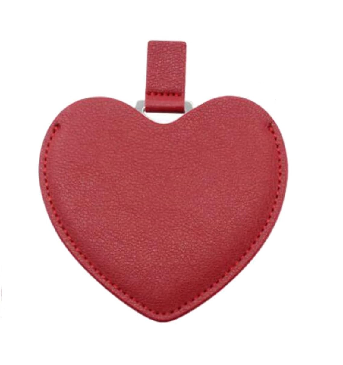 we3 Stainless Steel Unbreakable Small Compact Pocket Mirror for Purse Handheld Tiny Mirror with Leather Case for Makeup Women Men (Heart-Red)-image-27