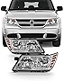 AKKON - For 2009-18 Dodge Journey Driver + Passenger Headlight Assembly Chrome Housing Clear Lens Full Set