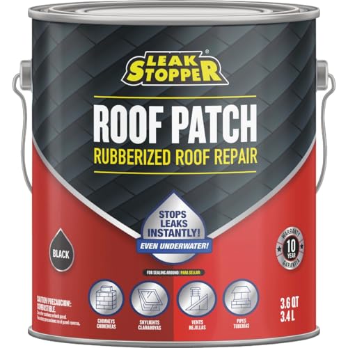Gardner-Gibson Leak Stopper Rubberized Roof Patch 1 Gallon | 100% Flexible Instant Sealant for...