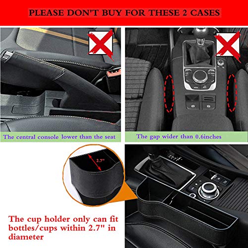 SUNMORN Car Seat Gap Organizer, Multifunctional Small Storage Box, NOT FIT Console Lower Than The Seat - Thumbnail 2