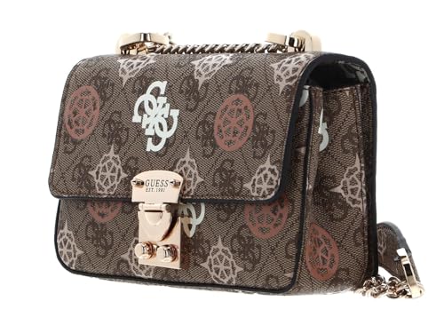 GUESS Eliette Mini Convertible Crossbody Flap, Latte Logo Multi4