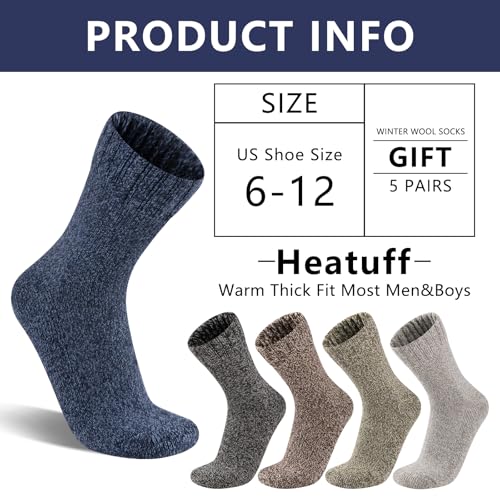 Image of Heatuff Women's 6 Pack Performance Athletic Cushioned Crew Socks With Reinforced Heel & Toe