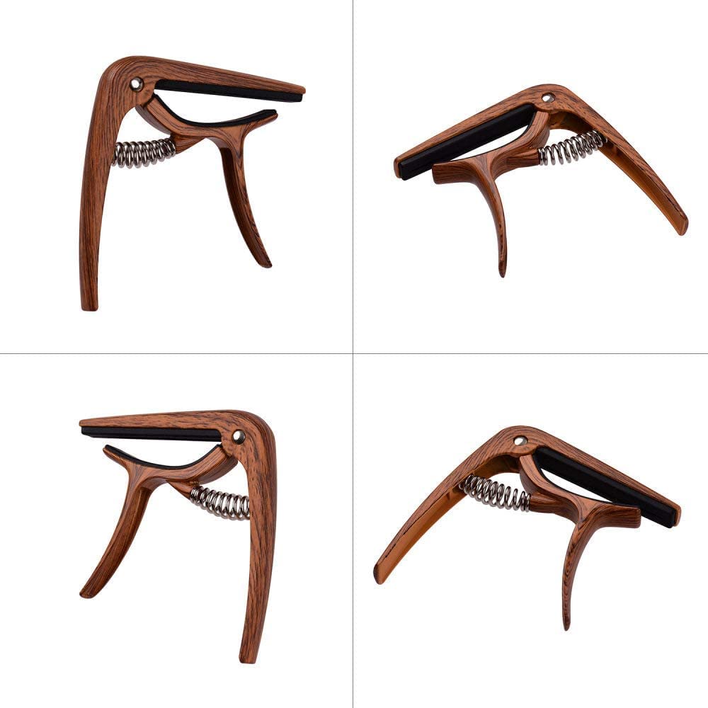 Certificazione di Sicurezza Accessori per Strumenti Musicali Capotasto per Chitarra Portatile Capotasto in Lega di Zinco Clip per variazione di Tono Design ergonomico per Chitarre Classiche