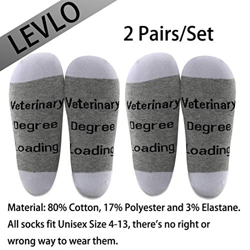 LEVLO Funny Veterinary Students Gift for her Veterinary Degree Loading Socks for College Senior Graduate Gifts2