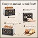 SEEDEEM Toaster 4 Slice, Stainless Steel, Touch Screen for Dual Control, Digital Timer, Smart Toaster with 6 Bread Type, 7 Shade Setting, 1.5''Wide Slot, Removable Crumb Tray, 1800W, Dark Metallic