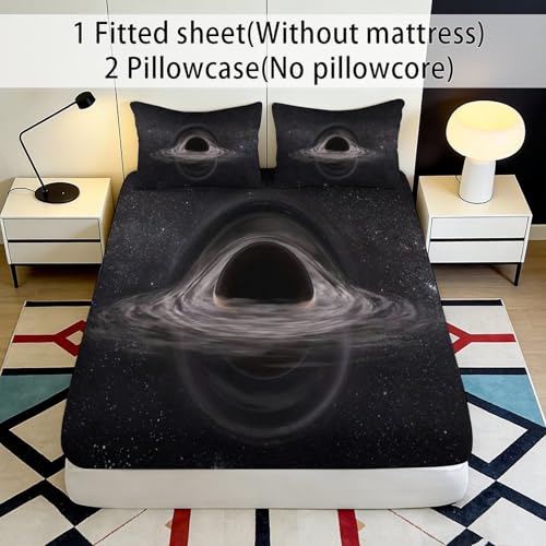 Drap housse trou noir ajusté 90x200 anti-plis pour matelas une place