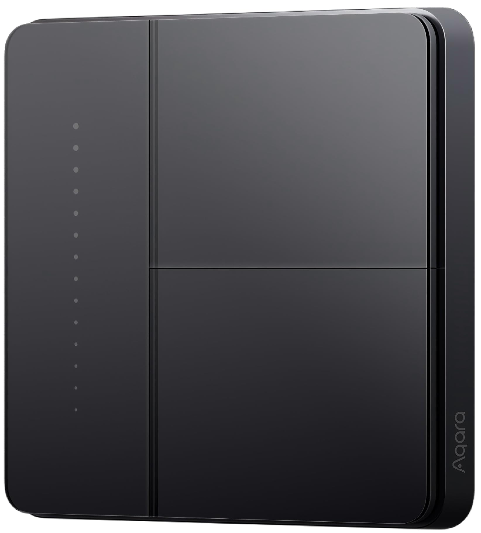 Aqara Smart Wall Switch Z1 Pro Double Rocker Black Global Version,Homekit Support,Zigbee 3.0 Dual Support Neutral and Non-Neutral for Smart Home-Black