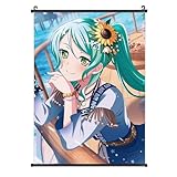 氷川紗夜 ポスター 掛け物 飾り キャンバス インテリア アートポスター 壁掛け お部屋 萌えグッズ プリント 人気キャラ クリスマス 誕生日 プレゼント ゲーム 推し かわいい おしゃれ