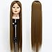 Neverland Beauty 30" Super Long Smooth 100% Synthetic Brown Hair Hairdressing Equipment Styling Head Doll Mannequin Training Head Tools Braiding Cutting Student Practice Model with Clamp