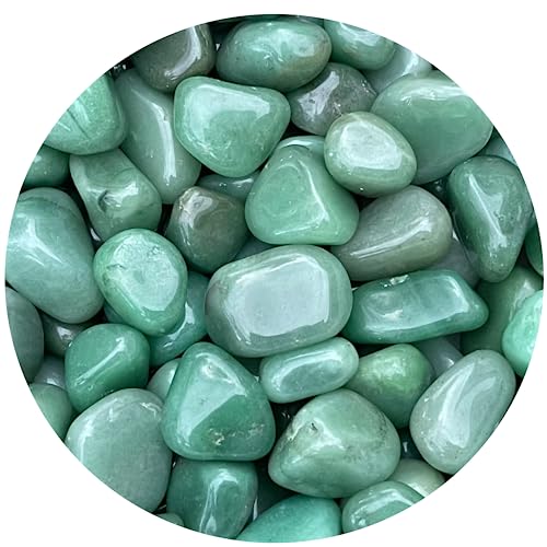 Image of GAF TREASURES 1 /2 LB Green Aventurine Tumbled Stones, Polished Green Aventurine Gemstone, Green Aventurine Healing Crystals (Green Aventurine)