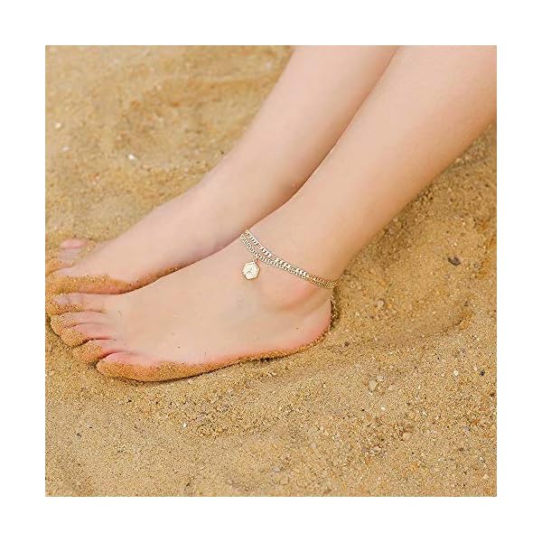 Memorjew-Initial-Ankle-Bracelets-for-Women-14K-Gold-Plated-Double-Layered-Initial-Anklets-Jewelry-for-Women-Teen-Girls Memorjew Ankle Bracelets, 14K Gold Plated Layered Letter A Initial Anklets for Summer Foot Jewelry Gifts for Women Teen Girls