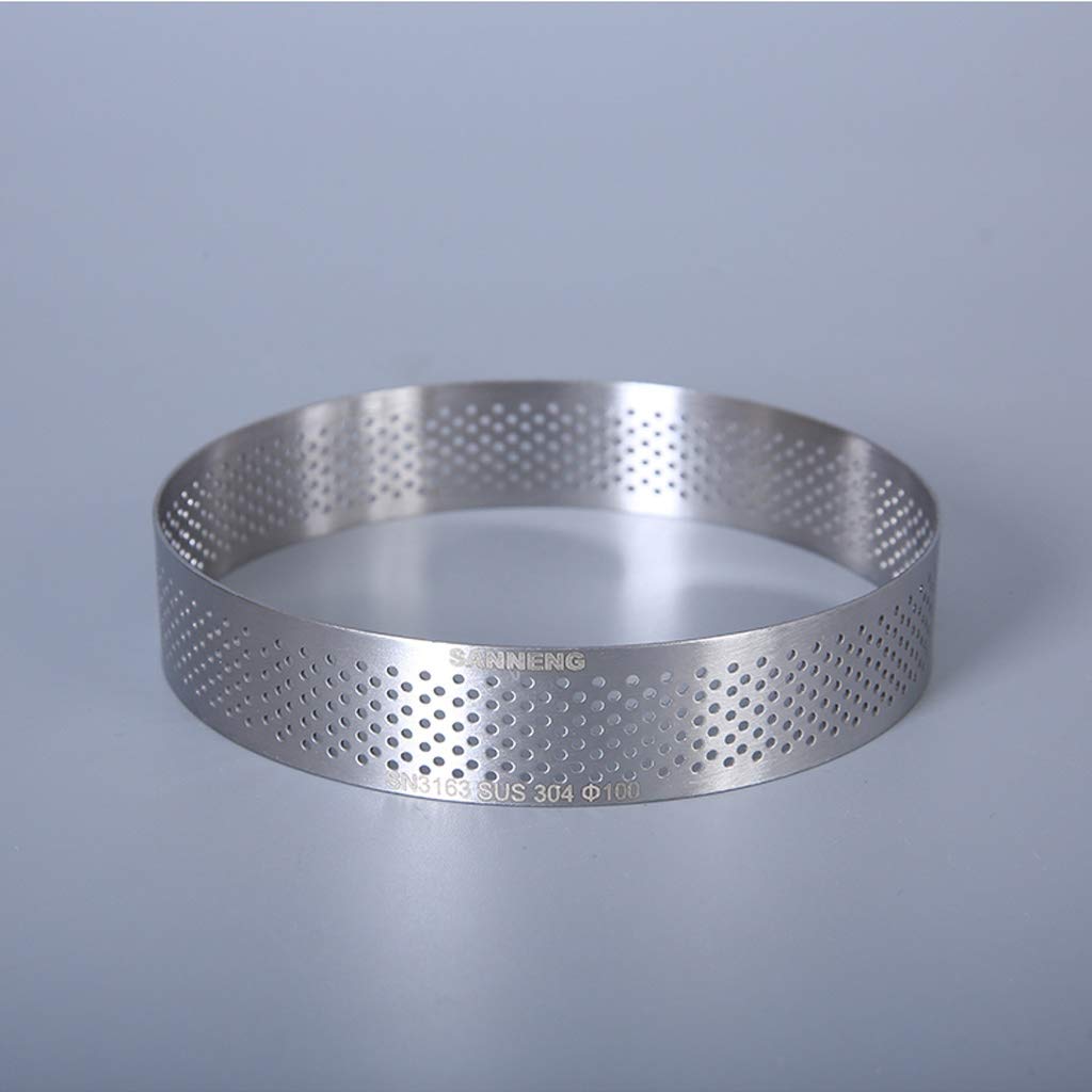 JJJ GCX- Gâteau Moule Rond Tour Die poinçonné 304 en Acier Inoxydable perforé Français Bague Anneau Tour de Tart Anneau Moule Pratique (Size : 11cm)