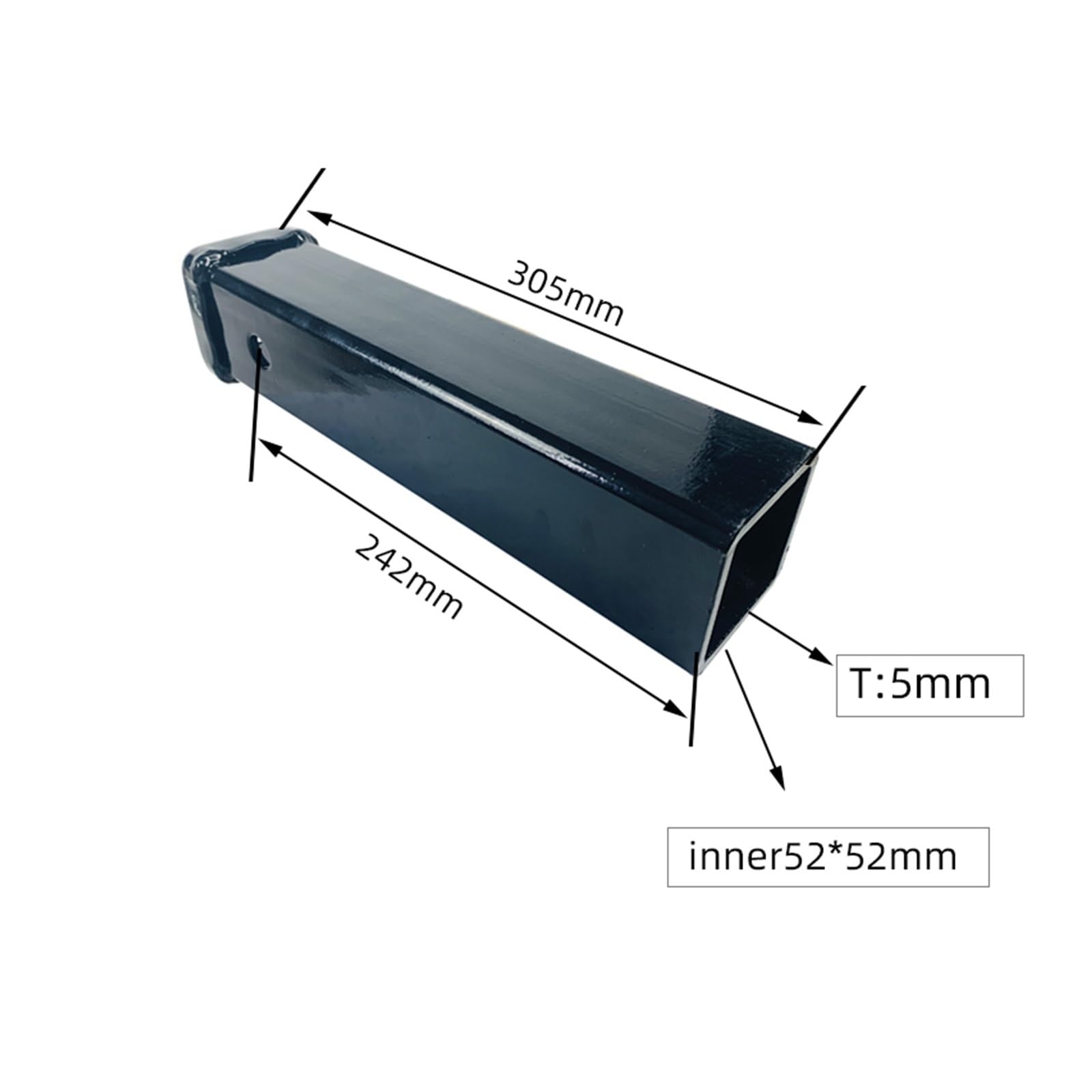 Zaczep przyczepy 12-calowy, Długi, Spawany 2-calowy Odbiornik Z Hakiem Kulowym Pasuje Do Standardowego 2 „X2” do holowania przyczep kempingowych SUV