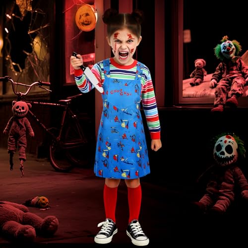 Disfraz infantil muñeca aterradora para niños y niñas miniatura 6