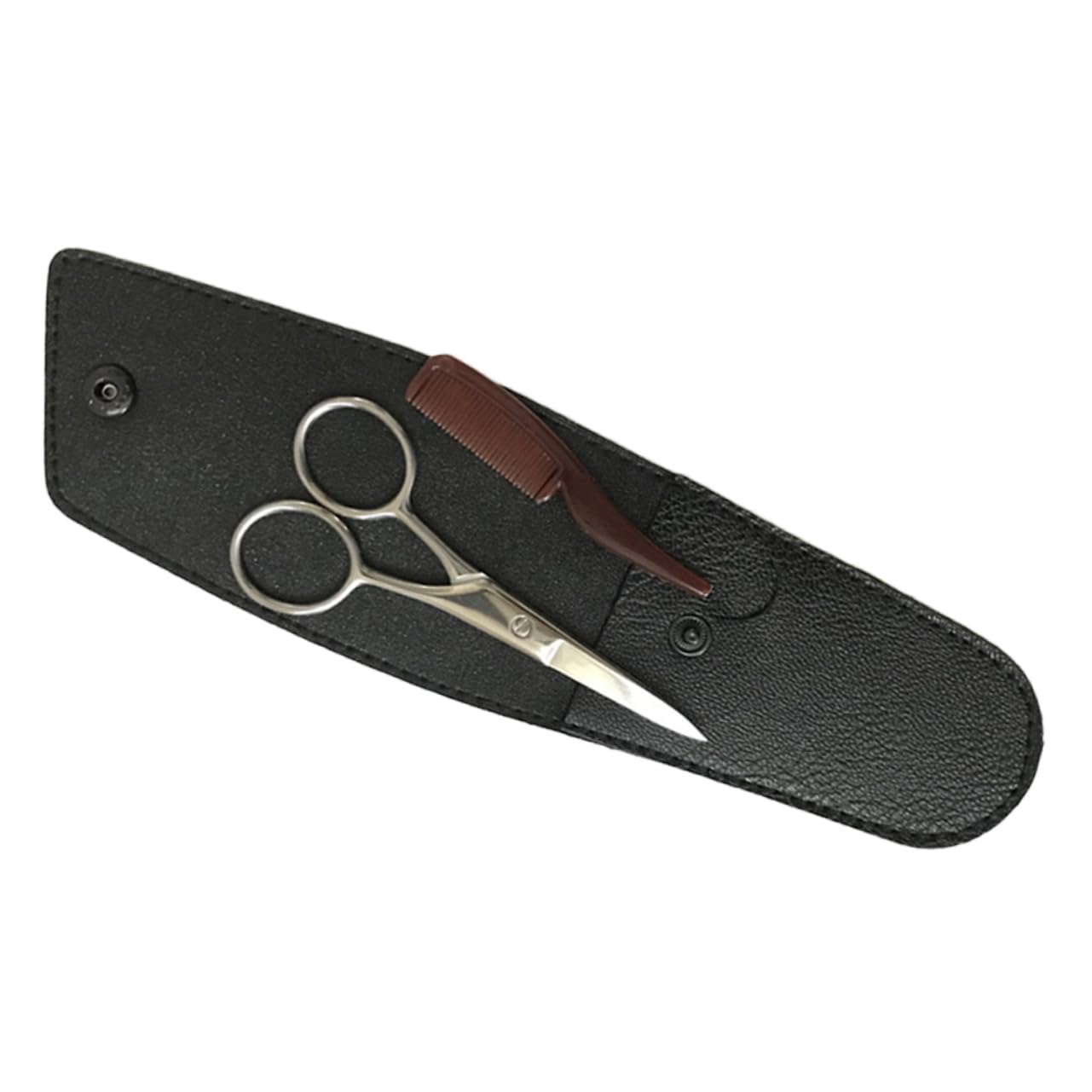 minkissy 3sets Forbici Per Sopracciglia e Barba Acciaio Inossidabile Kit Di Portatile Con Pettine e Borsa Di Stoccaggio Utile Per Uso Professionale e Domestico