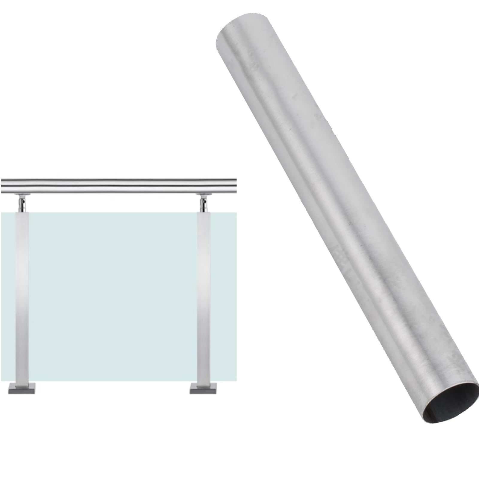 Barandilla de cristal de acero inoxidable 304 para piscina, terraza, patio, pasillo, puente, redonda y cuadrada, 1-6 m de longitud, 110 cm de altura, elegante solución de seguridad