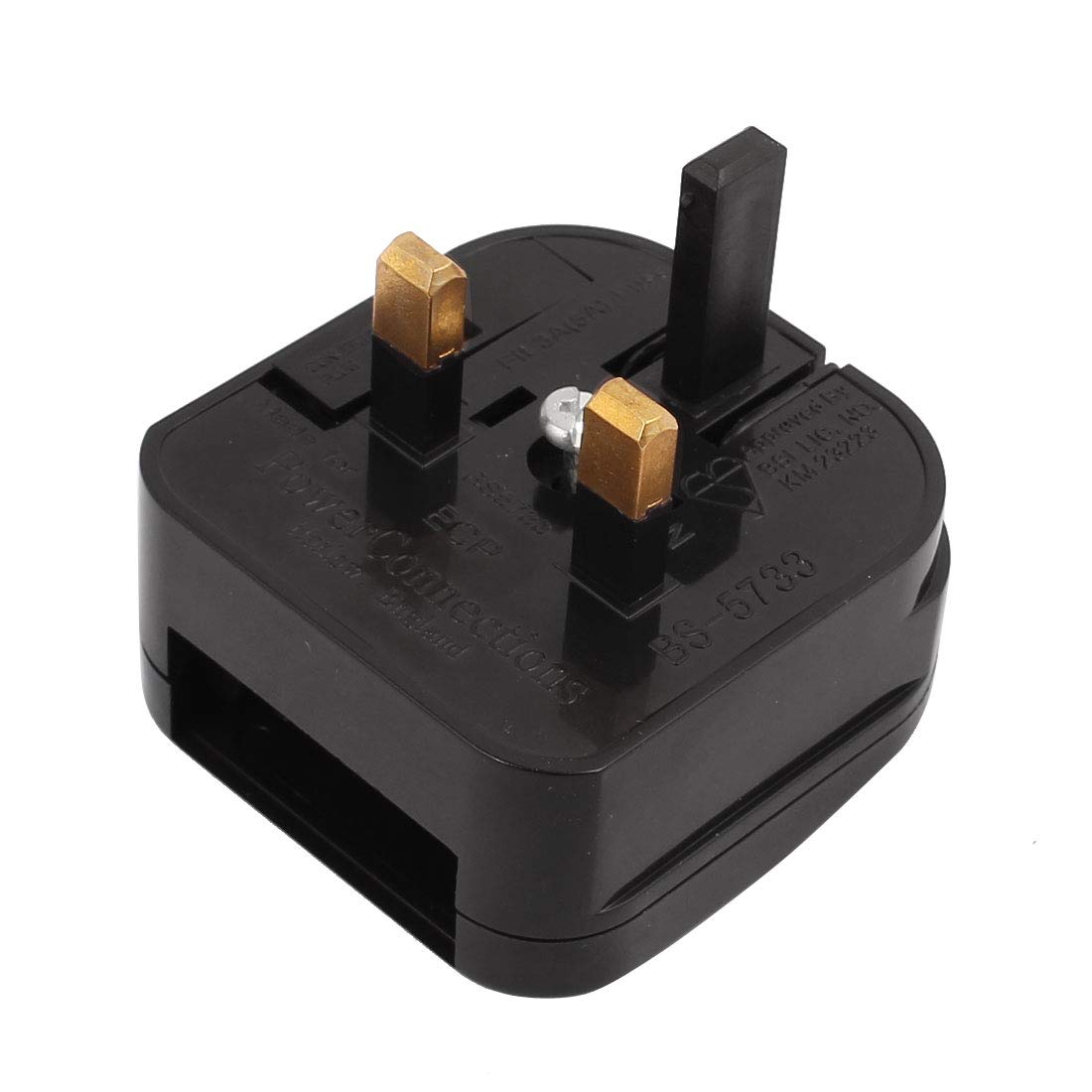 Aexit BS-5733 13A Distribution electrical 250VAC UK Plu Removable British to the EU regulations Black